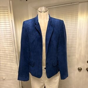 Women's Royal Blue Suede Jacket Medium